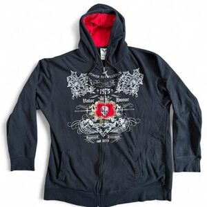 Avirex ‘Power to Influence’ Zip-Up Hoodie Sweatshirt